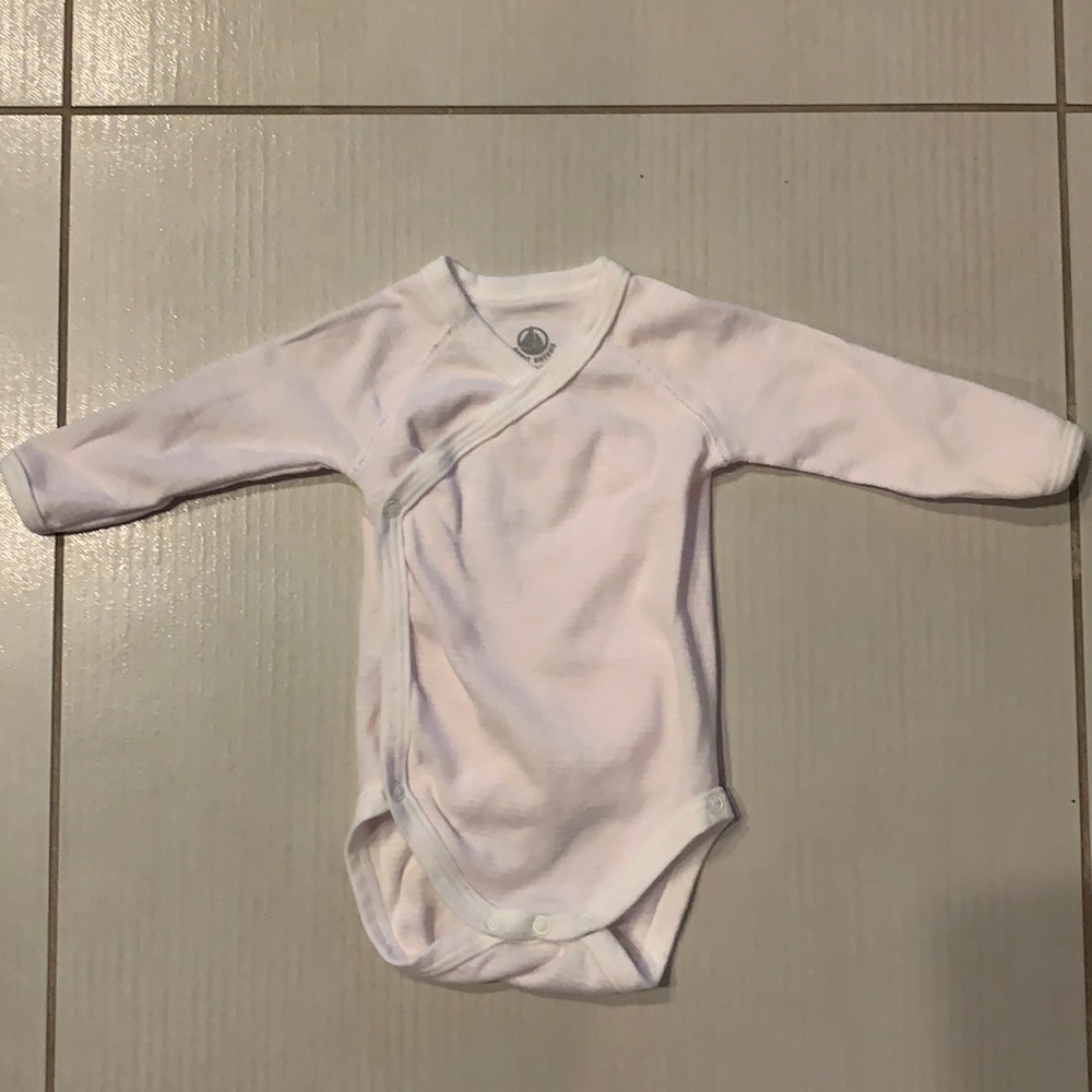 Petit Bateau Long-Sleeved Onesie